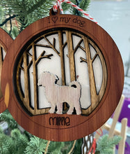 Load image into Gallery viewer, I love my dog custom breed ornament