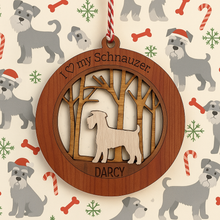 Load image into Gallery viewer, I love my dog custom breed ornament
