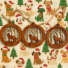 Load image into Gallery viewer, I love my dog custom breed ornament
