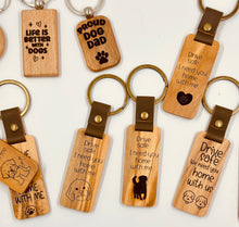 Load image into Gallery viewer, Wooden keychains
