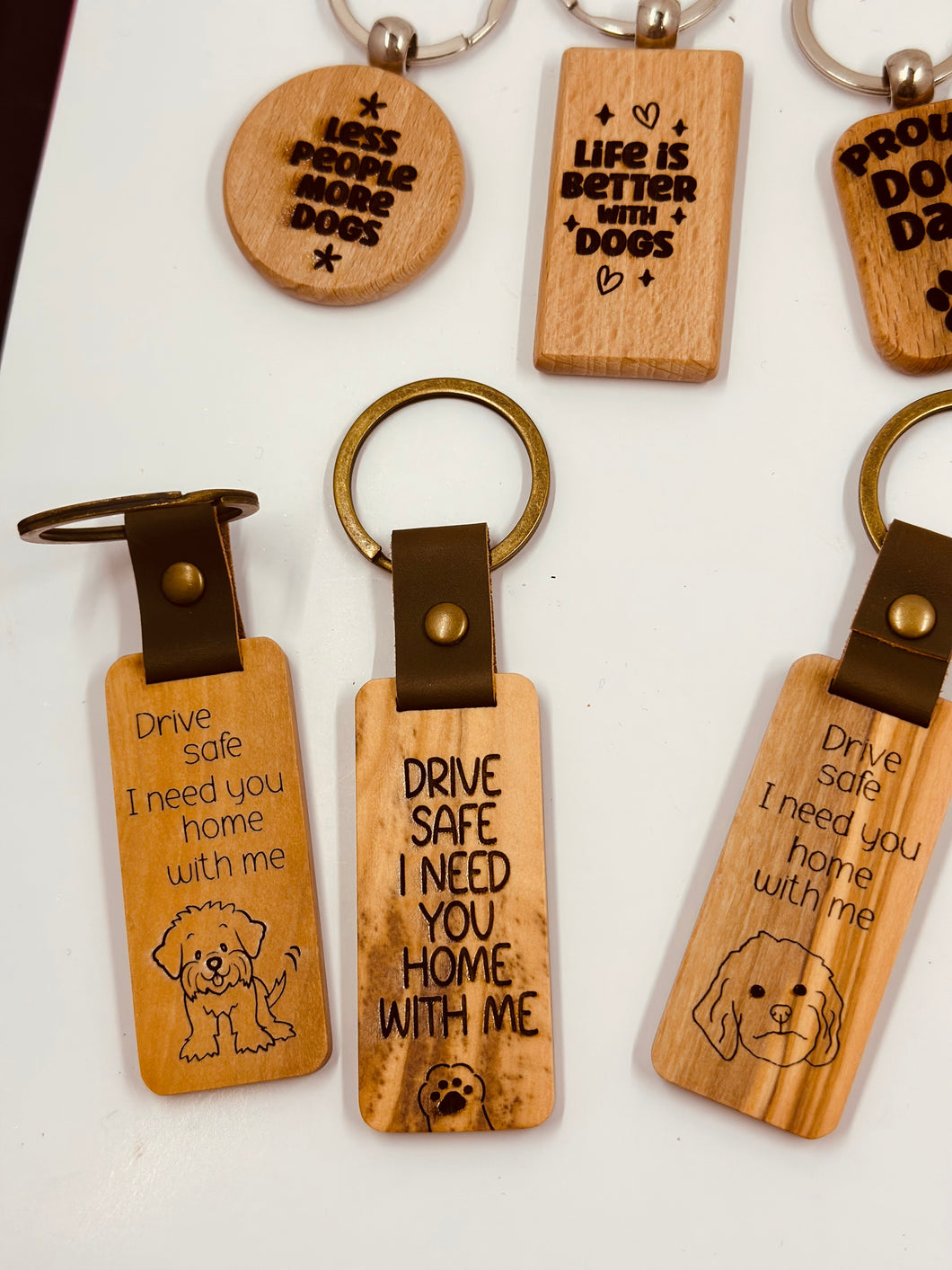 Wooden keychains