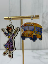 Load image into Gallery viewer, teacher book theme earrings
