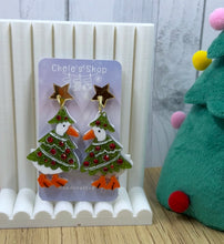 Load image into Gallery viewer, Silly goose Christmas earrings
