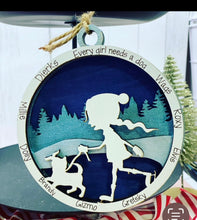 Load image into Gallery viewer, Every girl needs a dog personalized ornament
