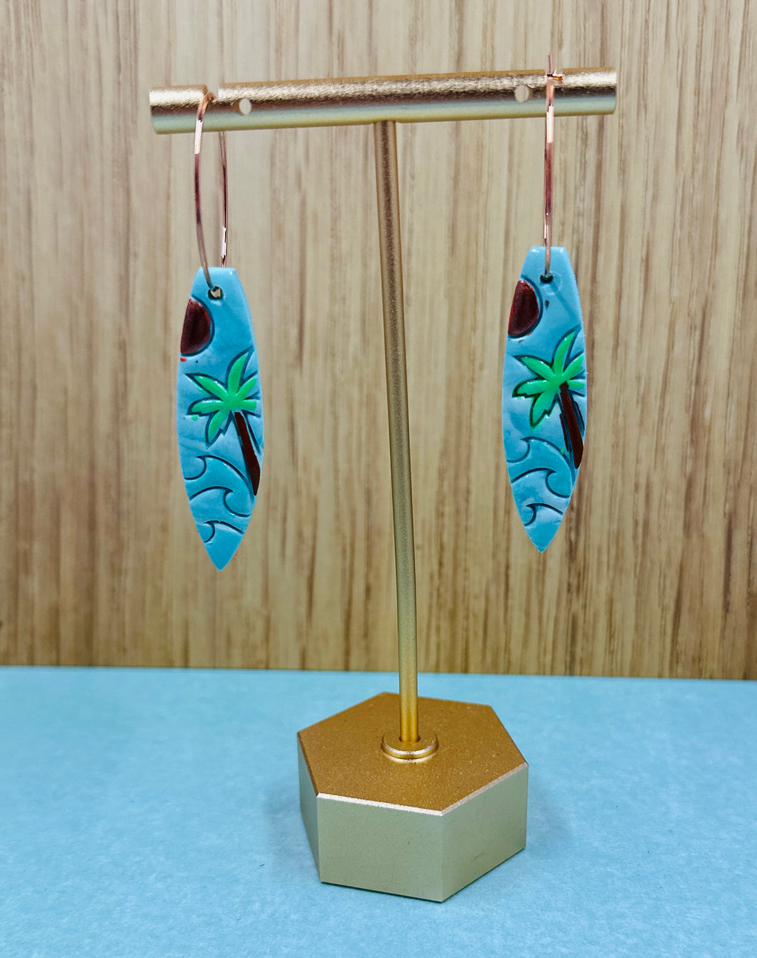 Surfboard earrings