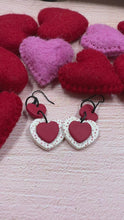 Load and play video in Gallery viewer, valentine double heart earrings
