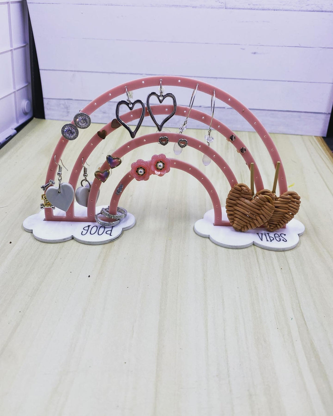 Rainbow earring holder