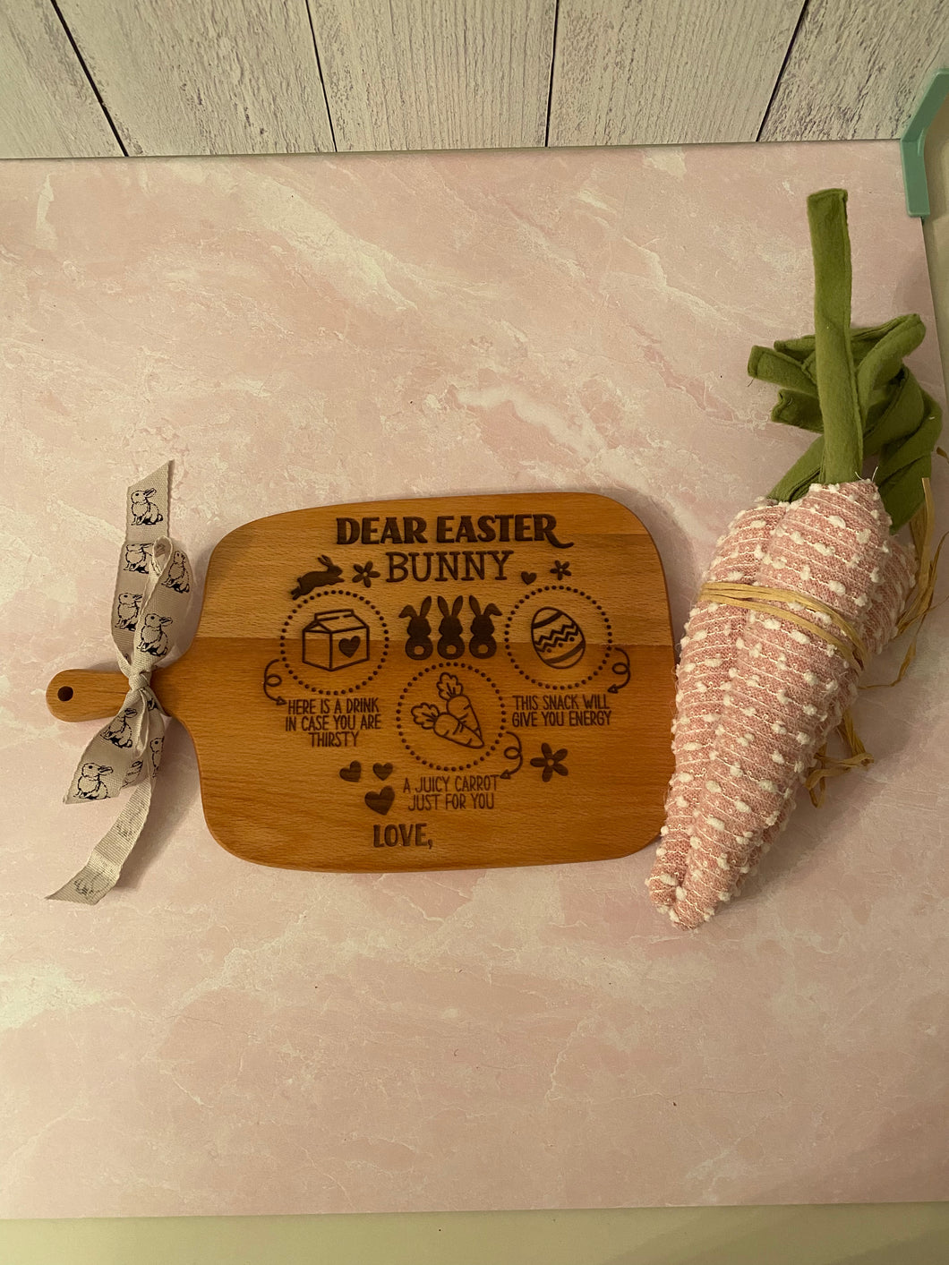 Easter bunny treat board