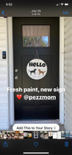 Load image into Gallery viewer, Custom wood door dog sign
