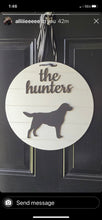 Load image into Gallery viewer, Custom wood door dog sign
