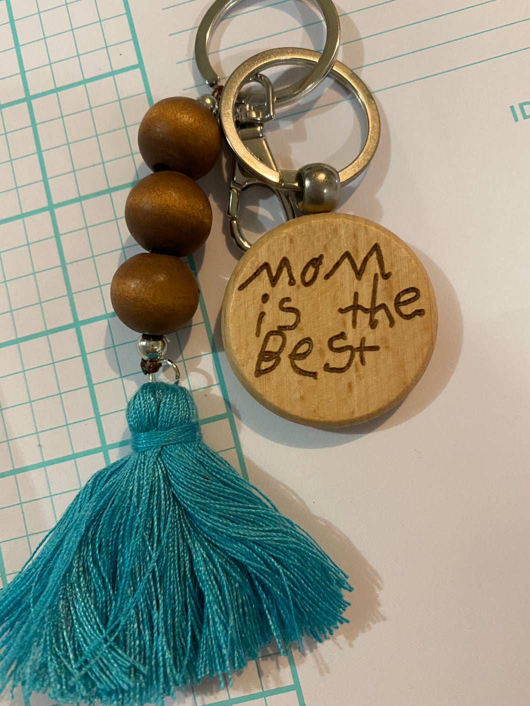 Keychain with child/loved one's handwritten note