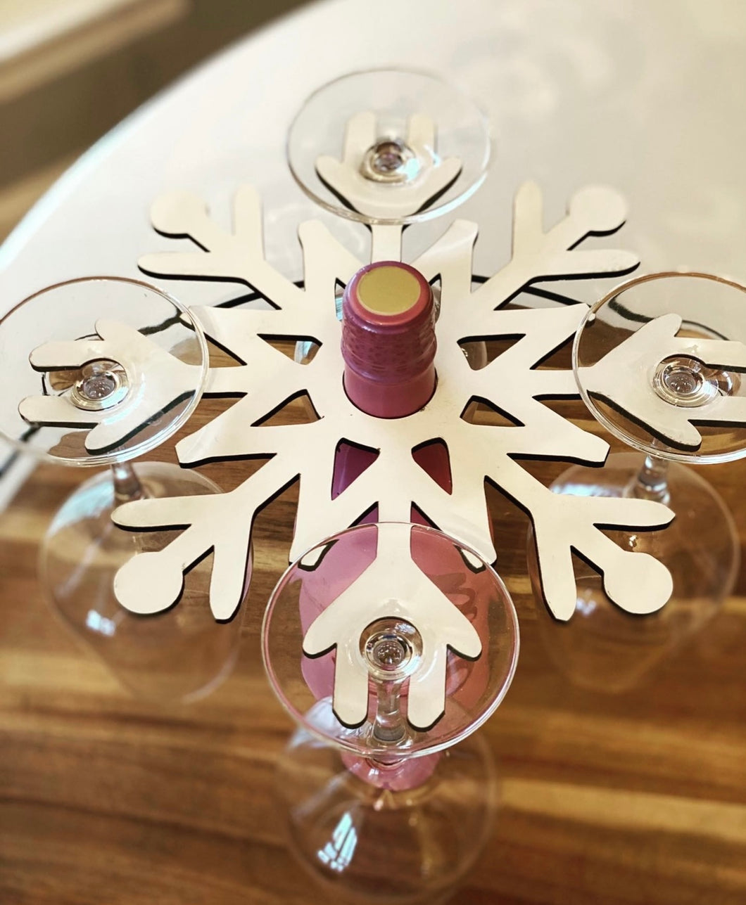 Wine bottle/glass holder